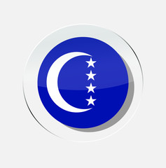 The grande comore country flag circle icon with a white background