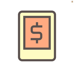 Mobil banking vector  icon design for financial graphic design element.