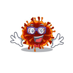 Super Funny Geek delta coronavirus cartoon character design