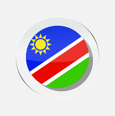 Circle icon of the flag of the country of Namibia with a white background