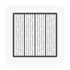 Straight wood floor pattern and texture vector icon in top view. That for paving, laying and construction wood floor or finishing material to decoration both interior and exterior of home or building.