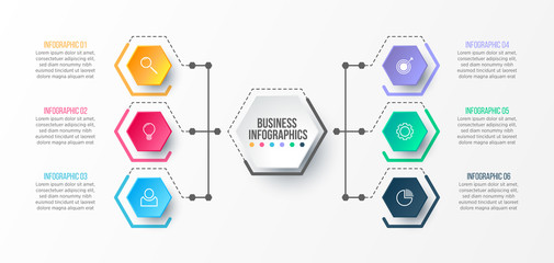Vector 3D infographic template for presentation. Business data visualization. Abstract elements. Creative concept for infographic.