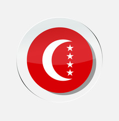 Anjouan country flag circle icon with a white background