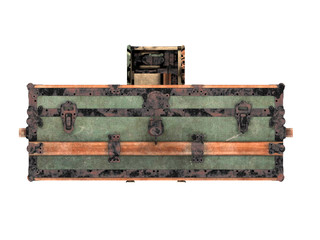 3d render of vintage trunk