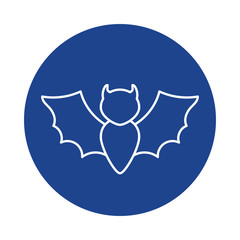bat flying , ine block style icon