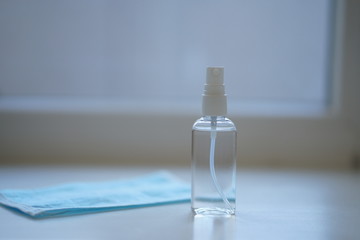 Hand antiseptic disinfection Plastic bottle with clear body