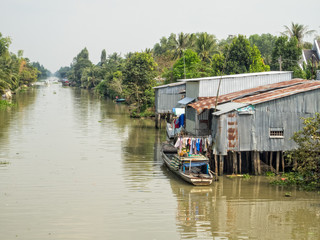 Fototapeta na wymiar Life in the Mekong River Delta - Phong Dien, Vietnam