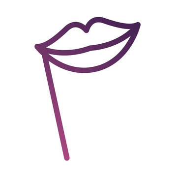 recommend clip art: lips female accessory line degradient style icon