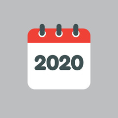 Vector icon calendar year 2020, day of the year