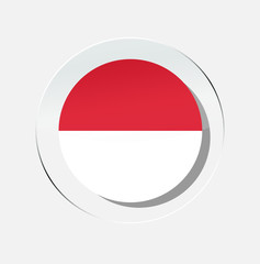 Indonesian national flag circle icon with a white background