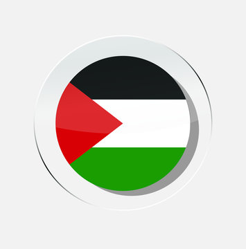 Palestinian country flag circle icon with a white background