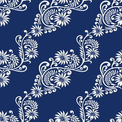 Fototapeta na wymiar Seamless vector floral pattern design