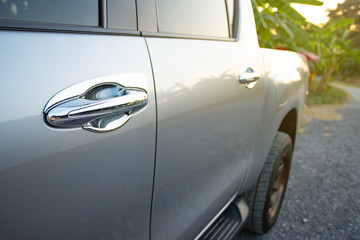 Close up of pickup car door handle © AlivePhoto
