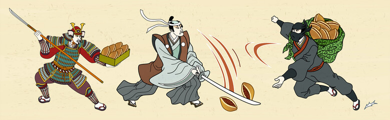 People fighting with dorayaki © JoyImage