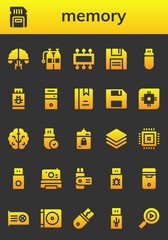 Modern Simple Set of memory Vector filled Icons