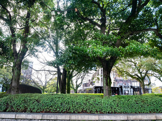 Obraz premium 原爆ドーム前の景色、広島