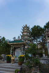Buddhist temple in Da Lat, Vietnam 