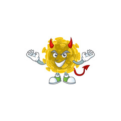 Cartoon picture of infectious coronavirus in devil cartoon character design
