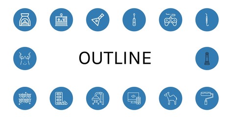 Set of outline icons
