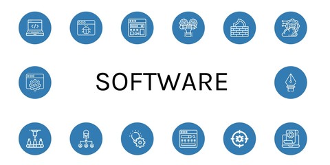 software simple icons set