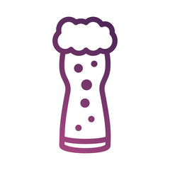 beer jar glass line degradient style icon