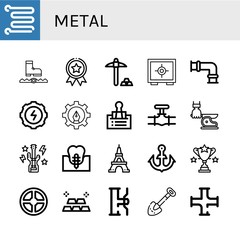 metal icon set