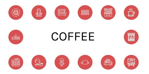 Set of coffee icons