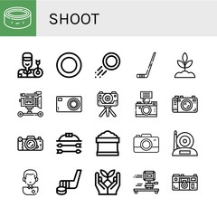 shoot simple icons set