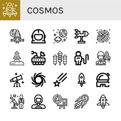 Set of cosmos icons
