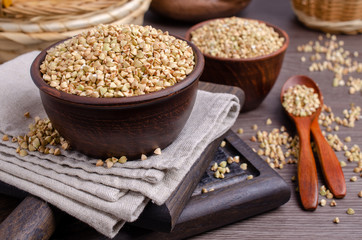 Green buckwheat grains