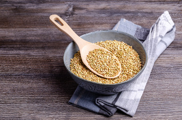 Green buckwheat grains