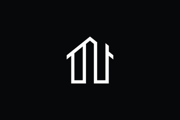 Logo design of W in vector for construction, home, real estate, building, property. Minimal awesome trendy professional logo design template on black background.