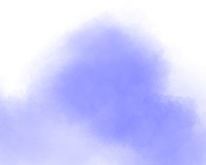 Watercolor brush texture background. Blue color paint stain splash water pattern on white paper.