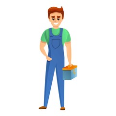 Electrical worker icon. Cartoon of electrical worker vector icon for web design isolated on white background