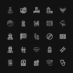 Editable 25 doctor icons for web and mobile