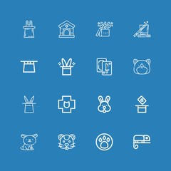 Editable 16 rabbit icons for web and mobile