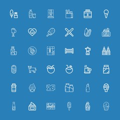 Editable 36 milk icons for web and mobile