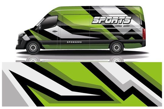  Van car wrapping decal design