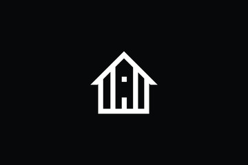 Logo design of W in vector for construction, home, real estate, building, property. Minimal awesome trendy professional logo design template on black background.