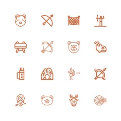 Editable 16 hunting icons for web and mobile