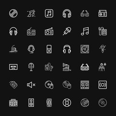 Editable 36 stereo icons for web and mobile
