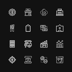 Editable 16 trade icons for web and mobile
