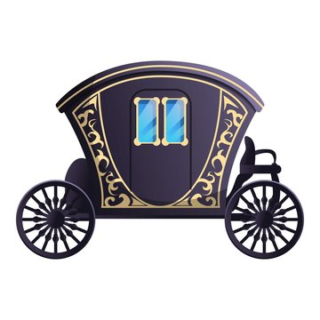 Fairytale carriage icon. Cartoon of fairytale carriage vector icon for web design isolated on white background
