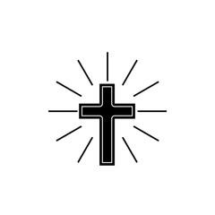 Christian Cross icon. Christian Cross on white background