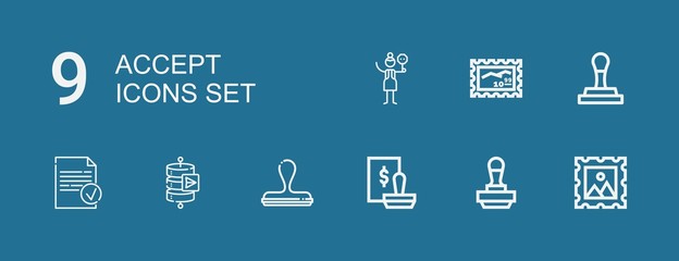 Editable 9 accept icons for web and mobile