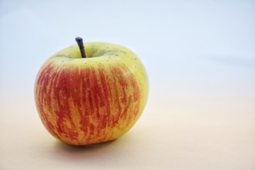 red apple on white background