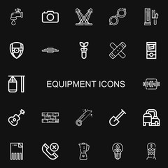 Fototapeta premium Editable 22 equipment icons for web and mobile