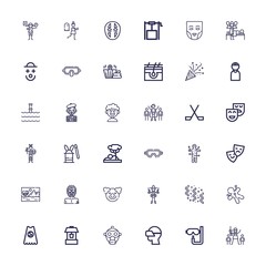 Editable 36 mask icons for web and mobile