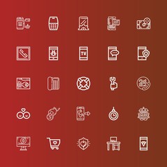 Editable 25 support icons for web and mobile