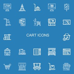 Editable 22 cart icons for web and mobile